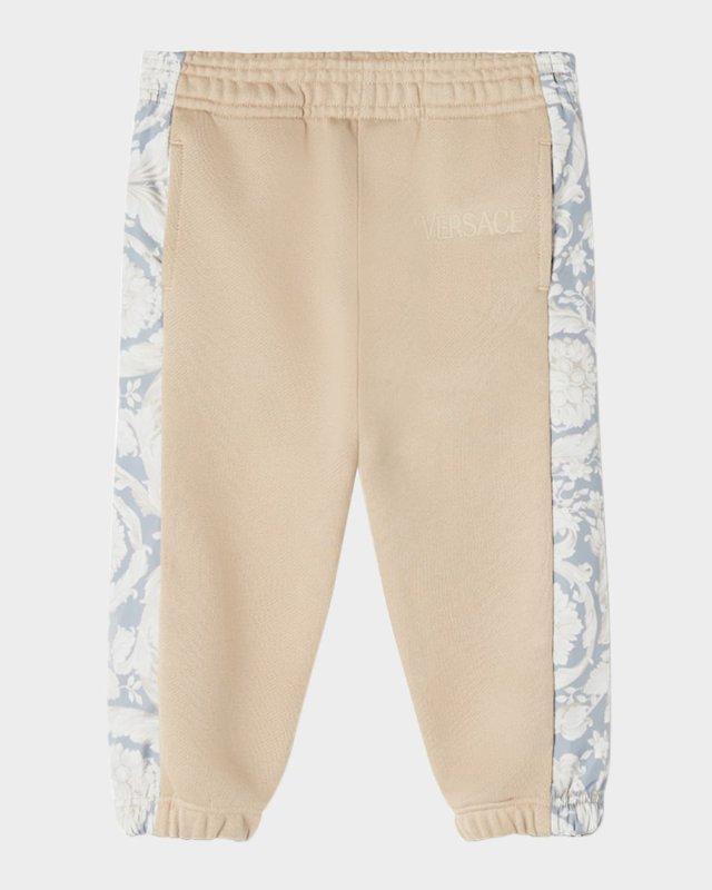 Boy's Barocco-Trim Fleece Sweatpants, Size 12M-4
